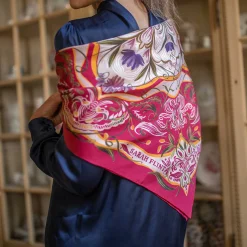 Belts & Scarves-Sarah Flint Chateaux Garden Scarf 90