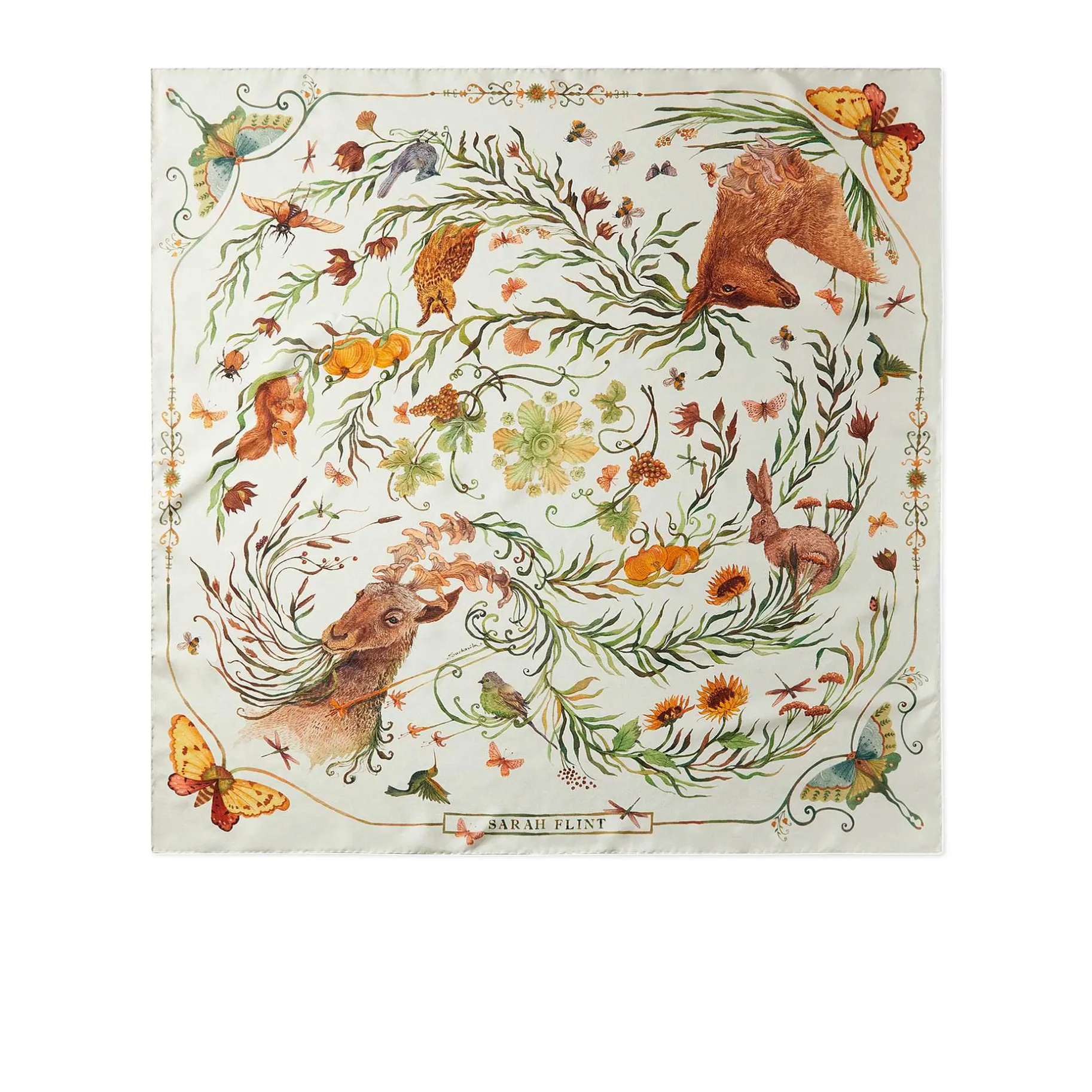 Belts & Scarves-Sarah Flint Folklore Forest Scarf 90